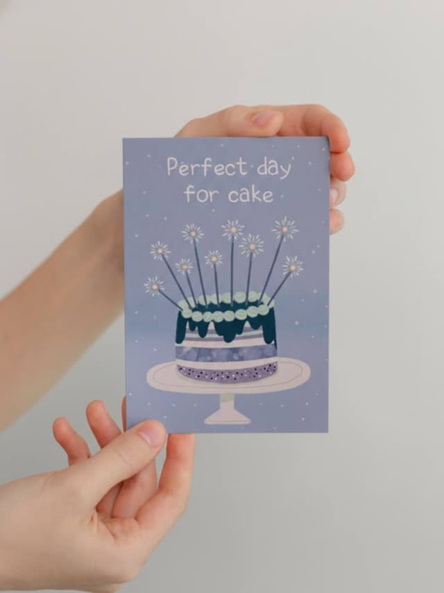 Открытка "Perfect day for a cake"