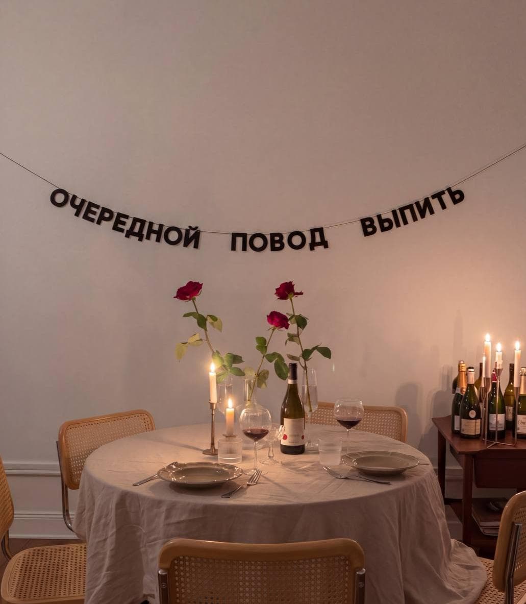 Гирлянда "очередной повод выпить"